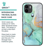 Green Marble Glass Case for Redmi A1 Plus