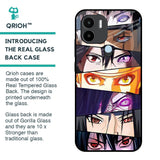 Anime Eyes Glass Case for Redmi A1 Plus
