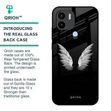 White Angel Wings Glass Case for Redmi A1 Plus
