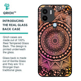 Floral Mandala Glass Case for Redmi A1 Plus
