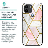 Geometrical Marble Glass Case for Redmi A1 Plus