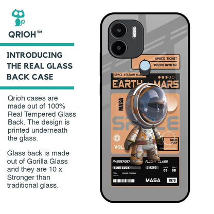 Space Ticket Glass Case for Redmi A1 Plus