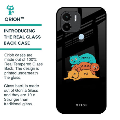 Anxiety Stress Glass Case for Redmi A1 Plus