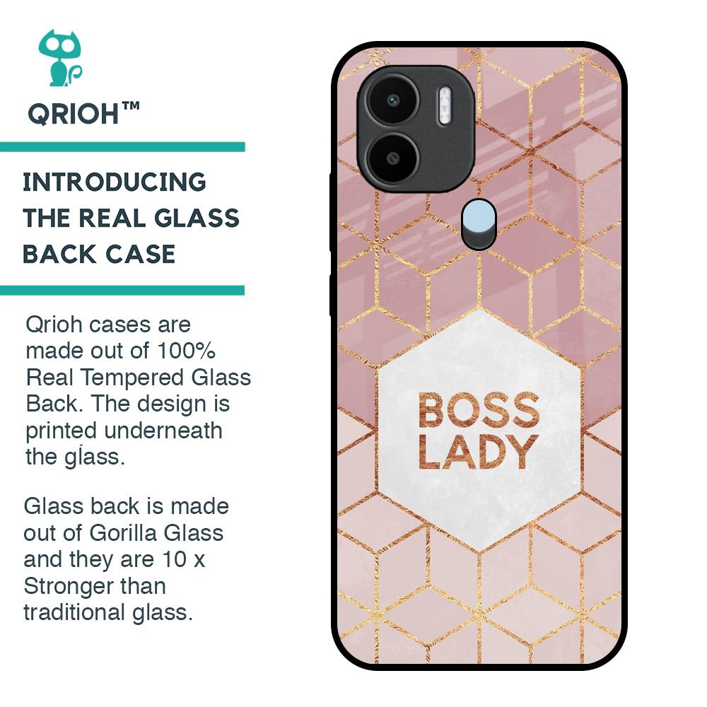Boss Lady Glass Case for Redmi A1 Plus
