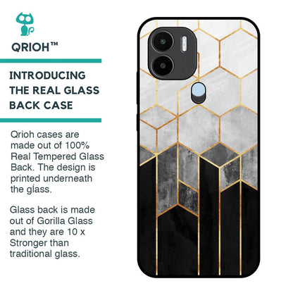 Tricolor Pattern Glass Case for Redmi A1 Plus