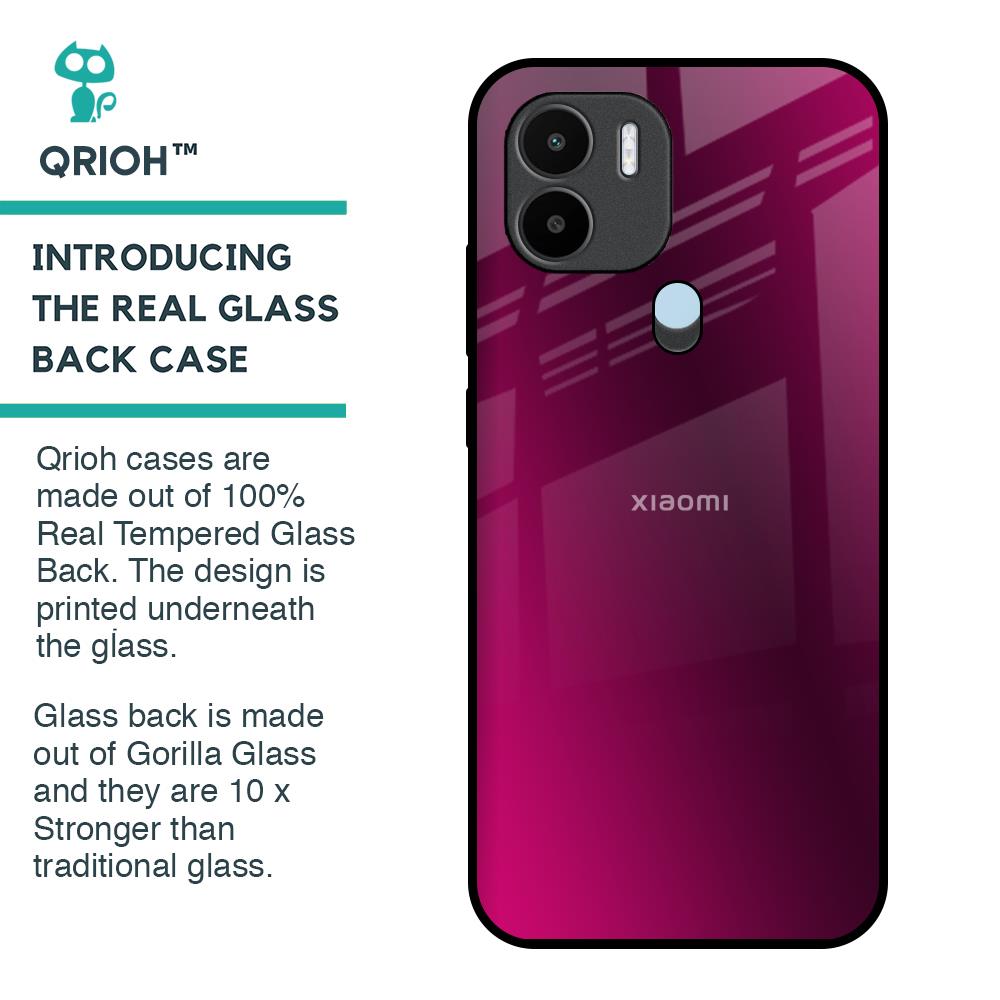 Pink Burst Glass Case for Redmi A1 Plus