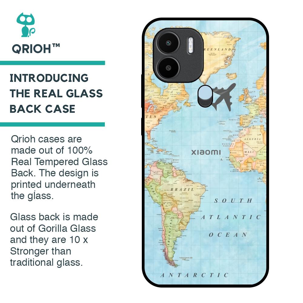 Fly Around The World Glass Case for Redmi A1 Plus
