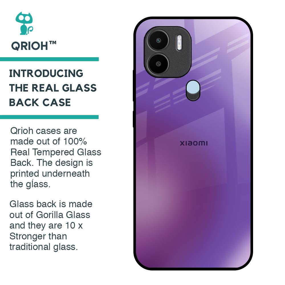 Ultraviolet Gradient Glass Case for Redmi A1 Plus