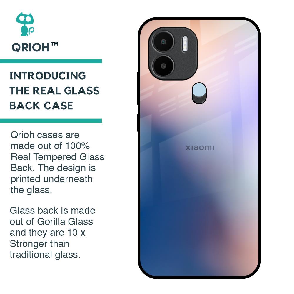 Blue Mauve Gradient Glass Case for Redmi A1 Plus