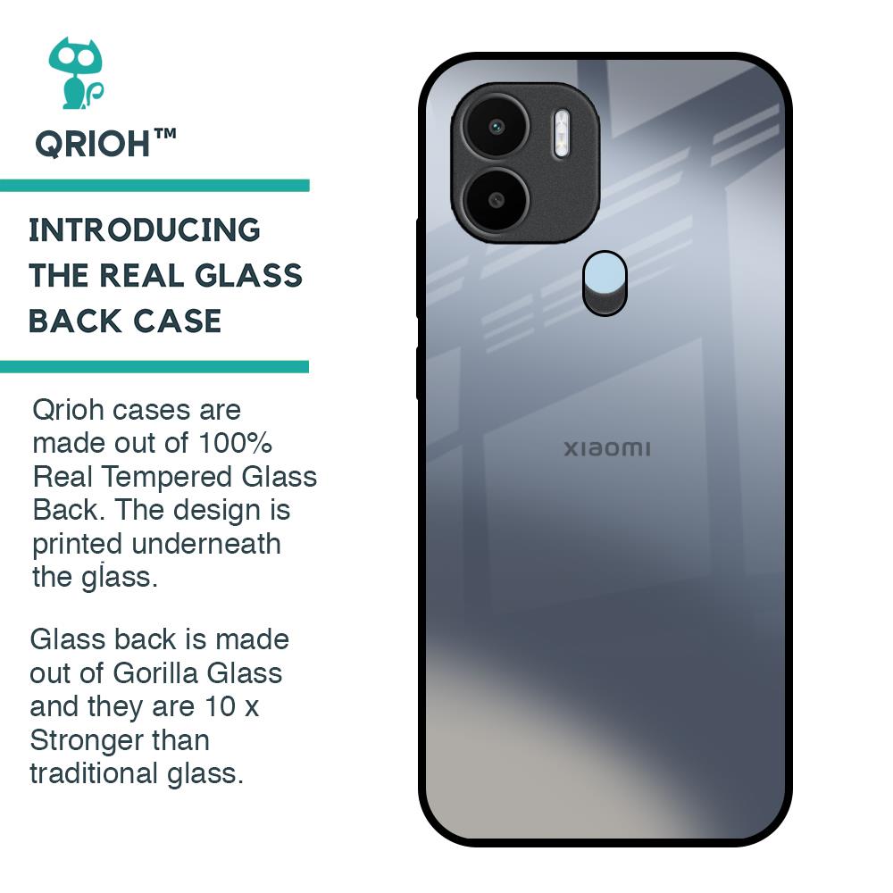 Space Grey Gradient Glass Case for Redmi A1 Plus