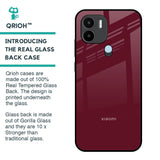 Classic Burgundy Glass Case for Redmi A1 Plus