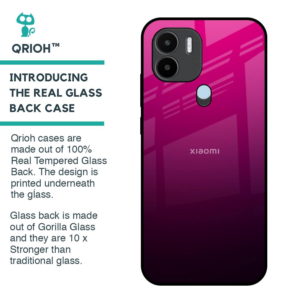 Purple Ombre Pattern Glass Case for Redmi A1 Plus