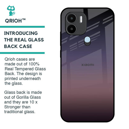 Grey Ombre Glass Case for Redmi A1 Plus