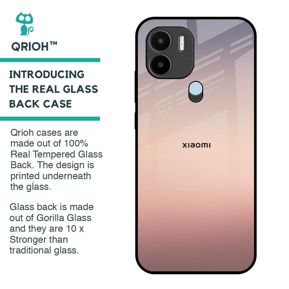 Golden Mauve Glass Case for Redmi A1 Plus