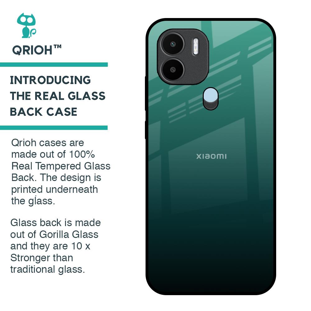 Palm Green Glass Case For Redmi A1 Plus