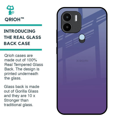 Indigo Pastel Glass Case For Redmi A1 Plus
