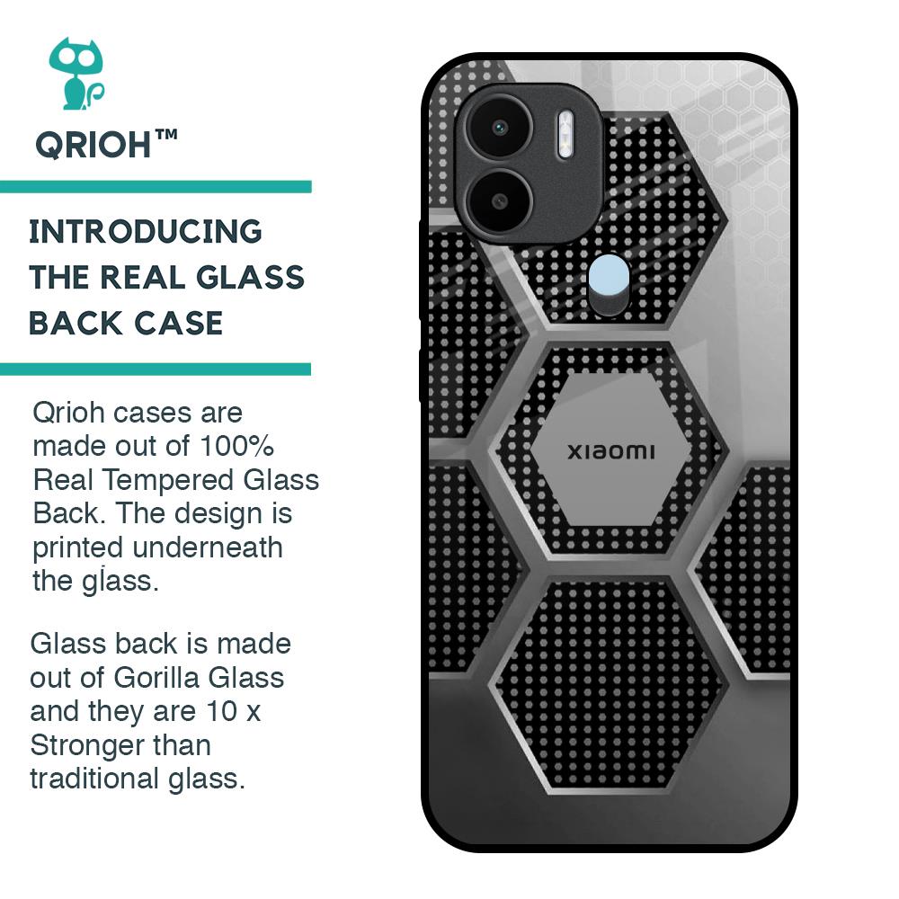 Hexagon Style Glass Case For Redmi A1 Plus