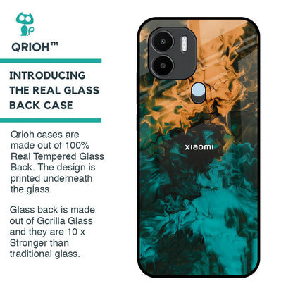Watercolor Wave Glass Case for Redmi A1 Plus