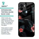 Tropical Art Flower Glass Case for Redmi A1 Plus