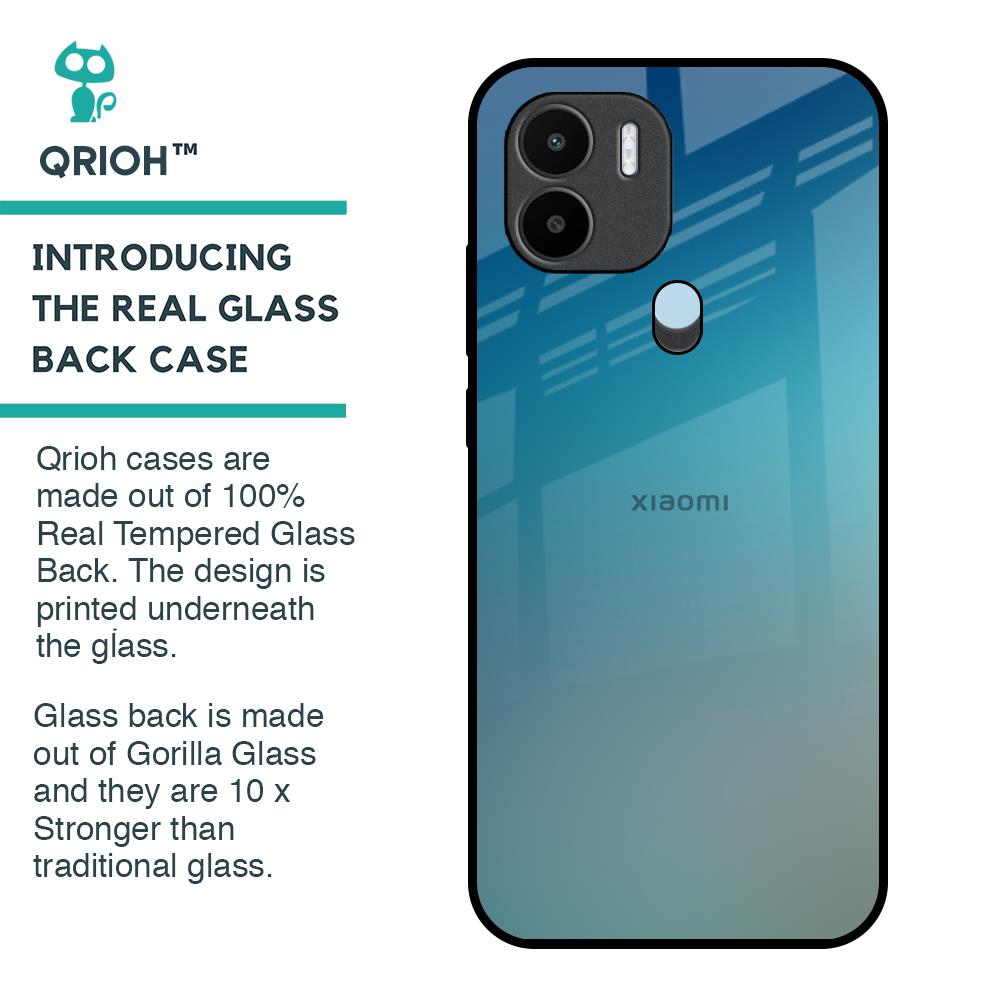 Sea Theme Gradient Glass Case for Redmi A1 Plus