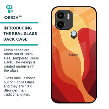 Magma Color Pattern Glass Case for Redmi A1 Plus