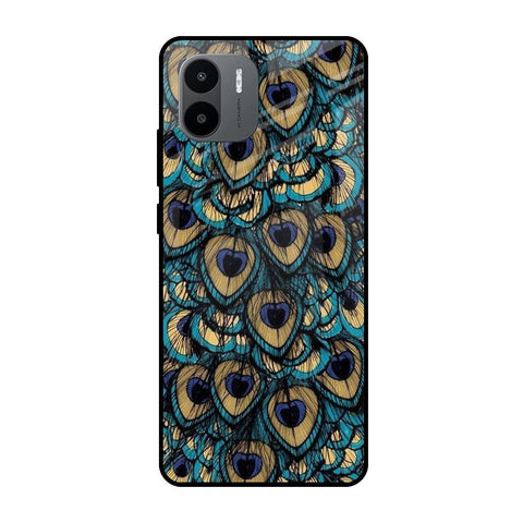 Peacock Feathers Redmi A1 Plus Glass Cases & Covers Online