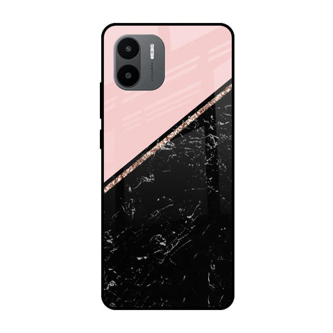Marble Texture Pink Redmi A1 Plus Glass Cases & Covers Online