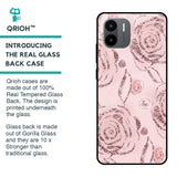Shimmer Roses Glass case for Redmi A1 Plus