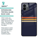 Tricolor Stripes Glass Case For Redmi A1 Plus