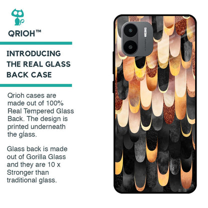 Bronze Abstract Glass Case for Redmi A1 Plus