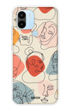 Abstract Faces Redmi A1 Plus Back Cover