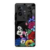 Rose Flower Bunch Art iQOO 11 Glass Back Cover Online