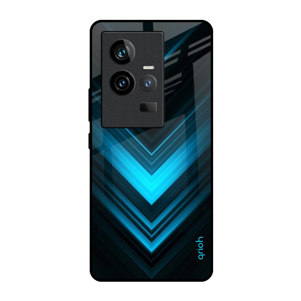 Vertical Blue Arrow iQOO 11 Glass Back Cover Online