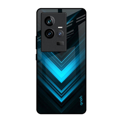 Vertical Blue Arrow iQOO 11 Glass Back Cover Online