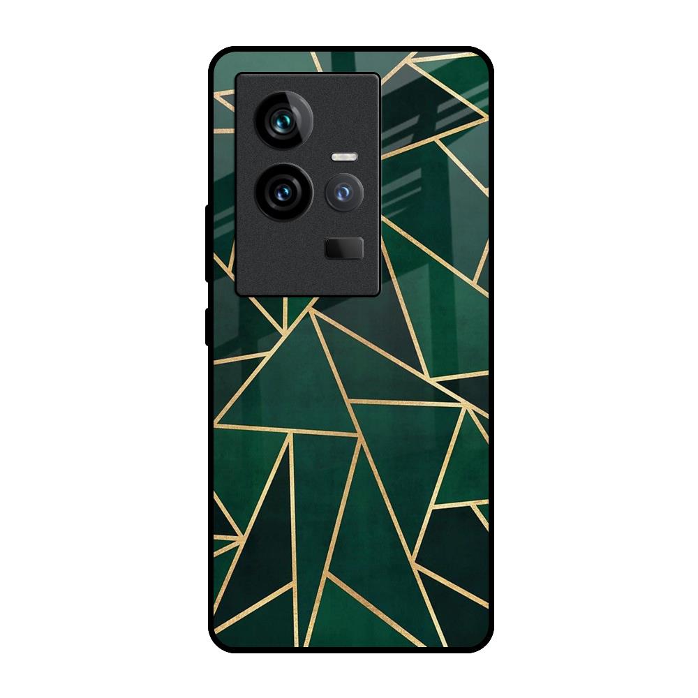 Abstract Green iQOO 11 Glass Back Cover Online