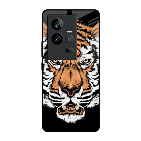 Angry Tiger iQOO 11 Glass Back Cover Online