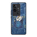 Kitty In Pocket iQOO 11 Glass Back Cover Online