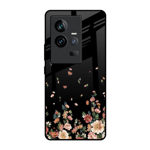 Floating Floral Print iQOO 11 Glass Back Cover Online