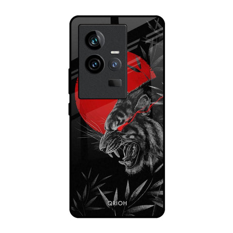 Red Moon Tiger iQOO 11 Glass Back Cover Online