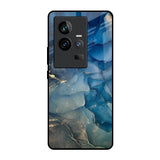 Blue Cool Marble iQOO 11 Glass Back Cover Online