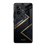 Sleek Golden & Navy iQOO 11 Glass Back Cover Online