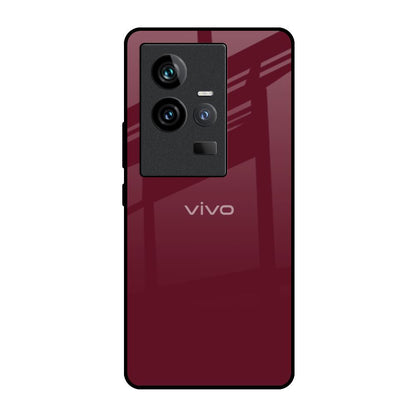 Classic Burgundy iQOO 11 Glass Back Cover Online