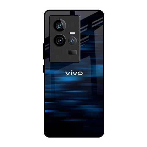 Blue Rough Abstract iQOO 11 Glass Back Cover Online