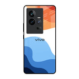 Wavy Color Pattern iQOO 11 Glass Back Cover Online