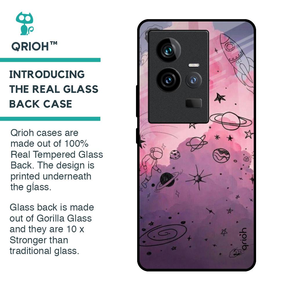Space Doodles Glass Case for iQOO 11