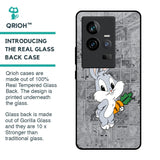 Cute Baby Bunny Glass Case for iQOO 11