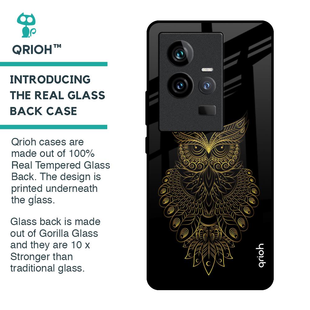 Golden Owl Glass Case for iQOO 11