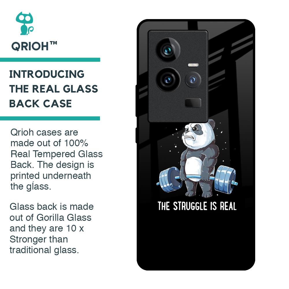 Real Struggle Glass Case for iQOO 11