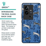 Blue Cheetah Glass Case for iQOO 11
