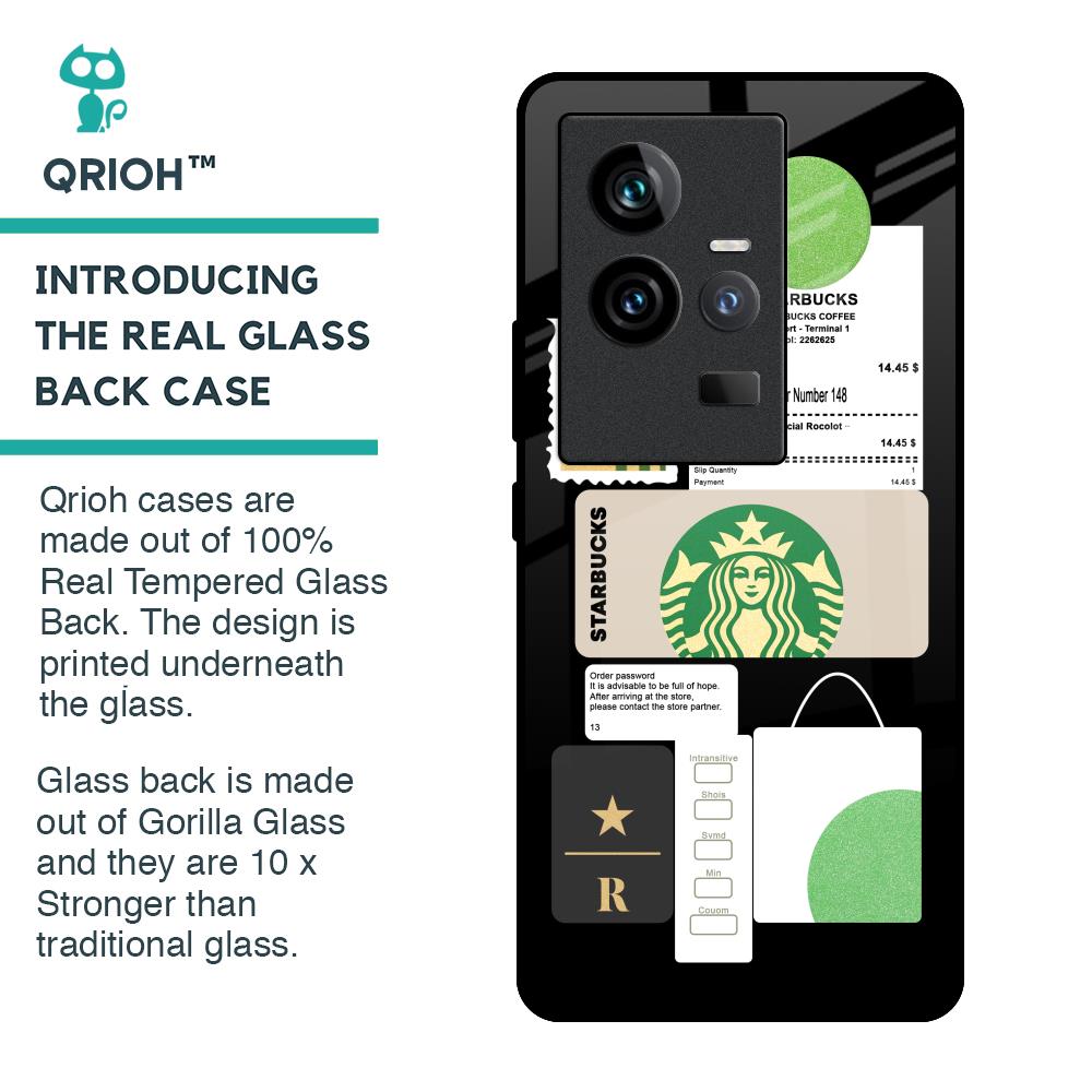 Coffee Latte Glass Case for iQOO 11